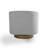 Applewold Upholstered Light Gray Cotton Blend Swivel Barrel Chair with Solid Wood Base-114606128