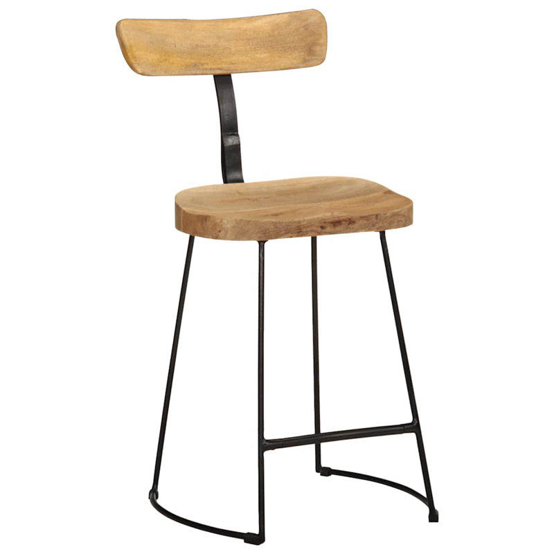 Brahn Counter Stool, Natural/Black, Extra High (Overall Height: 88cm)