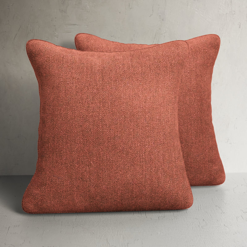 Tinsley Sunbrella® Outdoor Reversible Throw Pillow, Orange, 16" x 16"