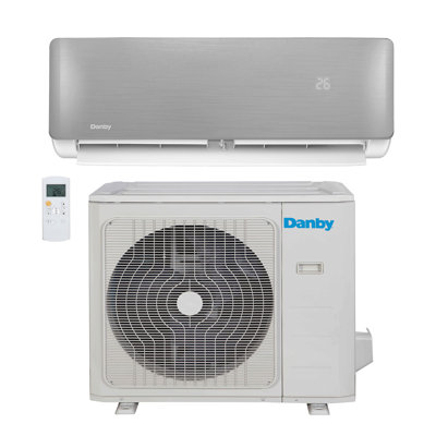 Mini climatiseur d'air à deux blocs sans conduit 24 000 BTU avec chauffage et télécommande