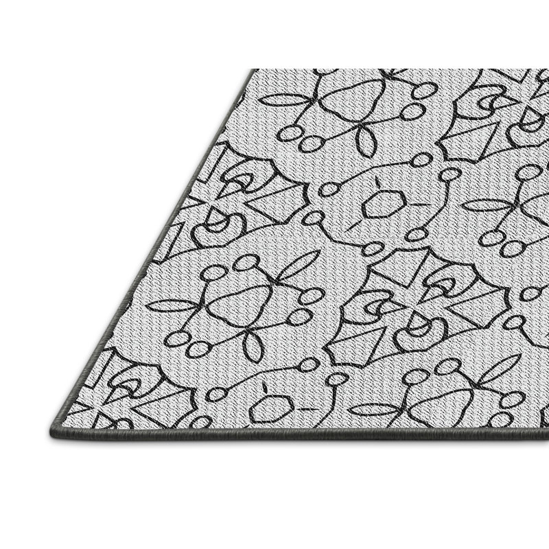 Tapis gris Power Loom, Rectangle 2 pi x 4 pi