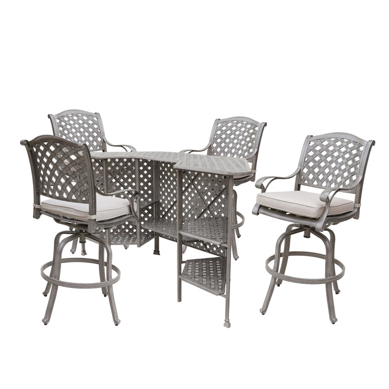 Metal Bar Set with Stools