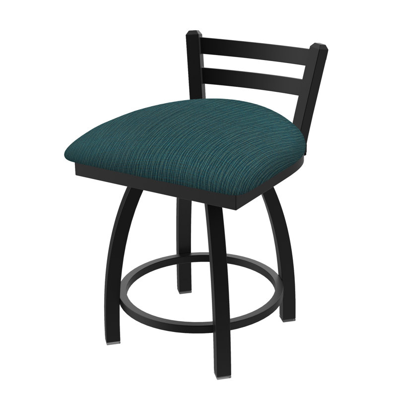 Tabouret de coiffeuse Jackie, Nickel anodisé, Tissu-graphique marée