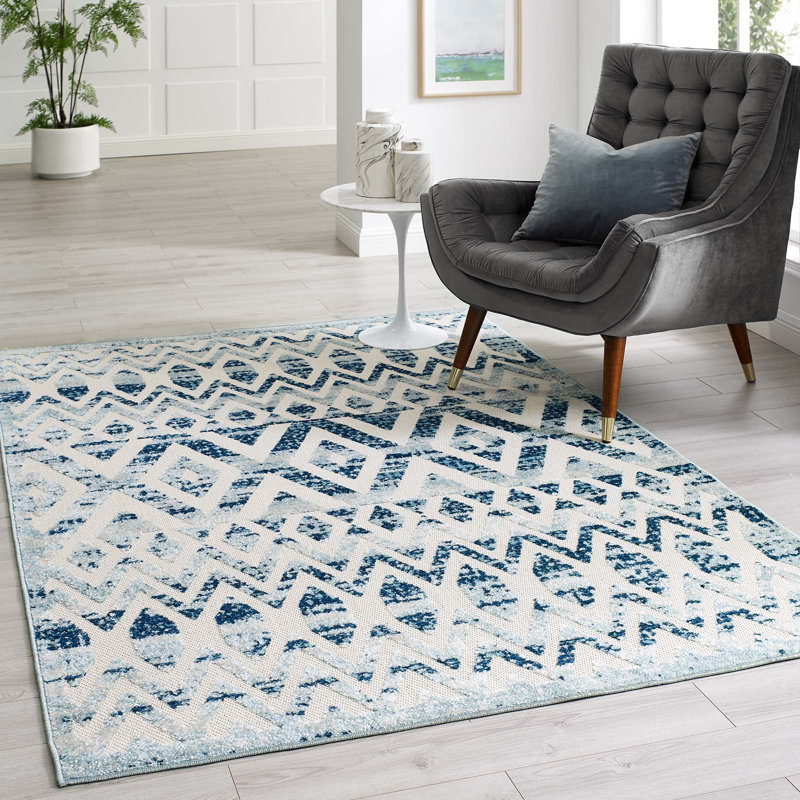 Tapis intérieur / extérieur The Curated Nomad Skyline, Rectangle de 5 pi x 8 pi