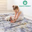  Tapis paillasson ivoire / bleu / abstrait-1403522446