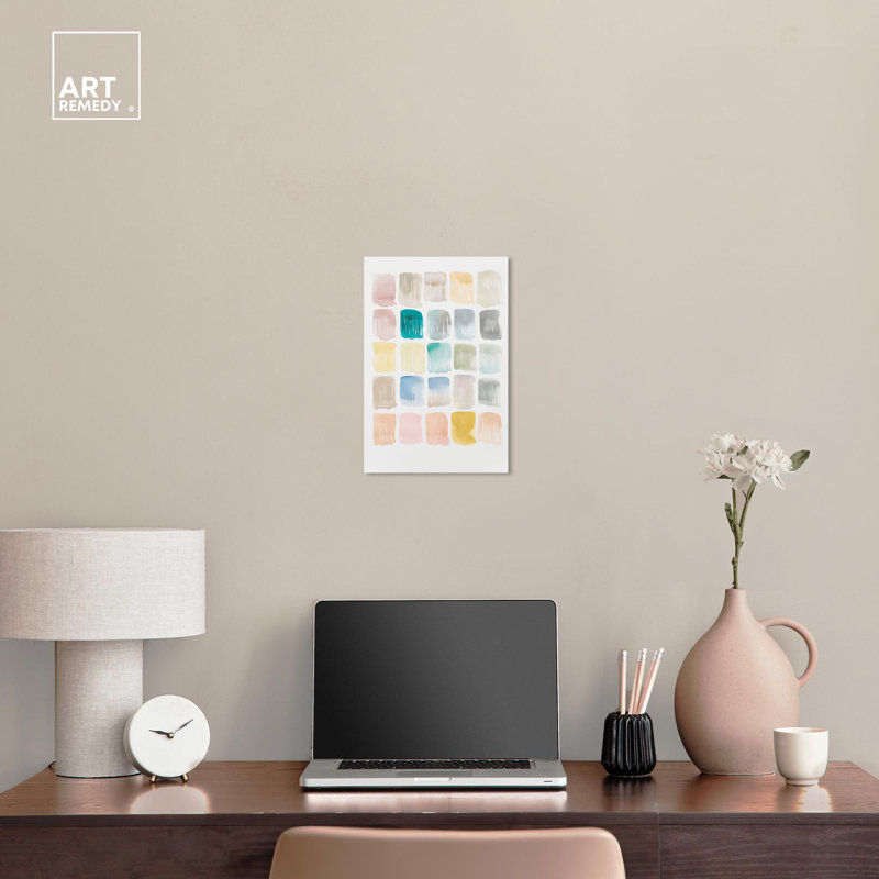 Palette of Calm Multicolor Abstract Canvas Art, 10" x 15"