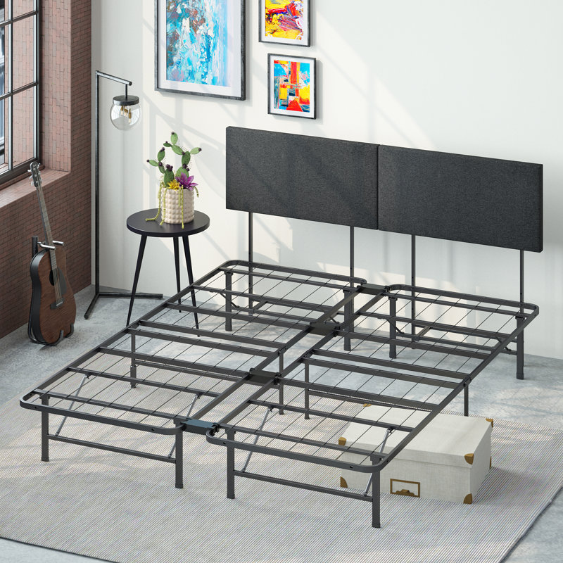 Francella Upholstered Metal Platform Bed, King