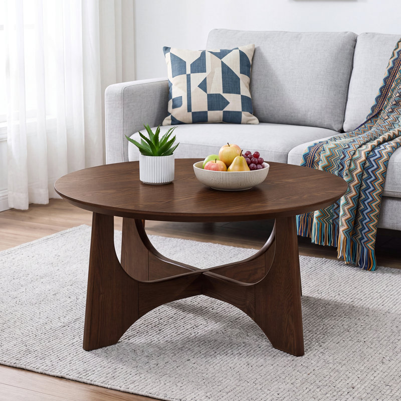 Table basse à pieds croisés, Dark Walnut