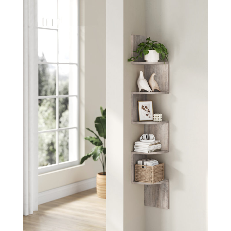Unique Accent Shelf, Light Grey