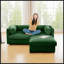 Canapé en chenille 2 places avec repose-pieds-912234537
