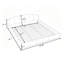 Très grande base de lit tapissier très grande taille en chenille, tête de lit épaisse incurvée et pied de lit enveloppé, lit de plancher à profil bas, aucun sommier requis, assemblage facile, beige (83,86 po x 92,7 po x 26,8 po)