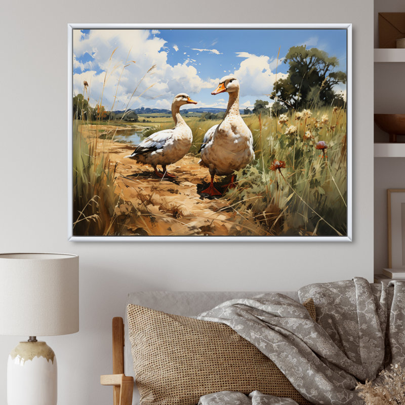 Puckies Duck Friends North, Cadre flottant blanc, H 12 po x l 20 po x P 1 po