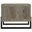 Table basse de 47,25 pouces en bois flotté rectangulaire avec tablette ouverte, base industrielle, pour salon