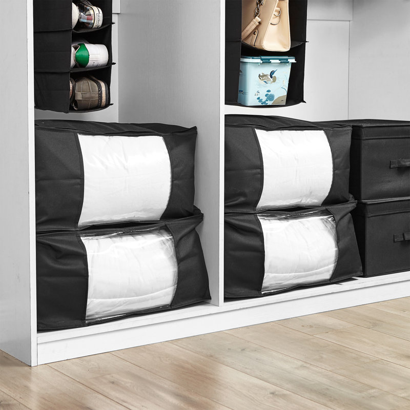 Ensemble de rangement TUSK® Jumbo avec vue dégagée - paquet de 4 - noir
