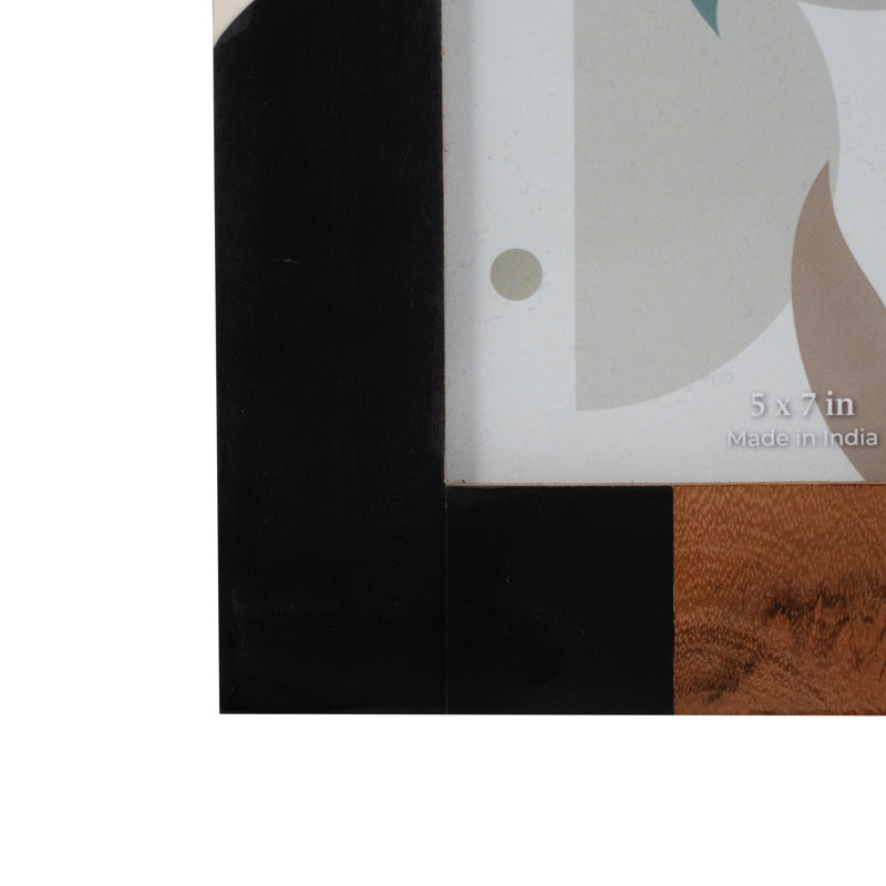 Mid-Century Photo Frame Contemporary Polyresin Multi-Colored Art Deco Decorative Picture Frame Home, 5" x 7"
