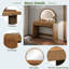 Table de coiffeuse avec miroir tactile et tiroir