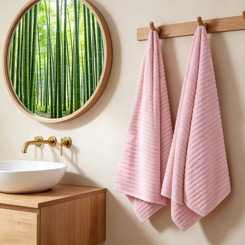 2-Pack Large Bath Towels (Pink), Pink