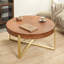 Table basse 33,86 po d'épaisseur rétro moderne avec plateau en bois de sapin et pieds croisés-1177760106-1177760404-1177760107