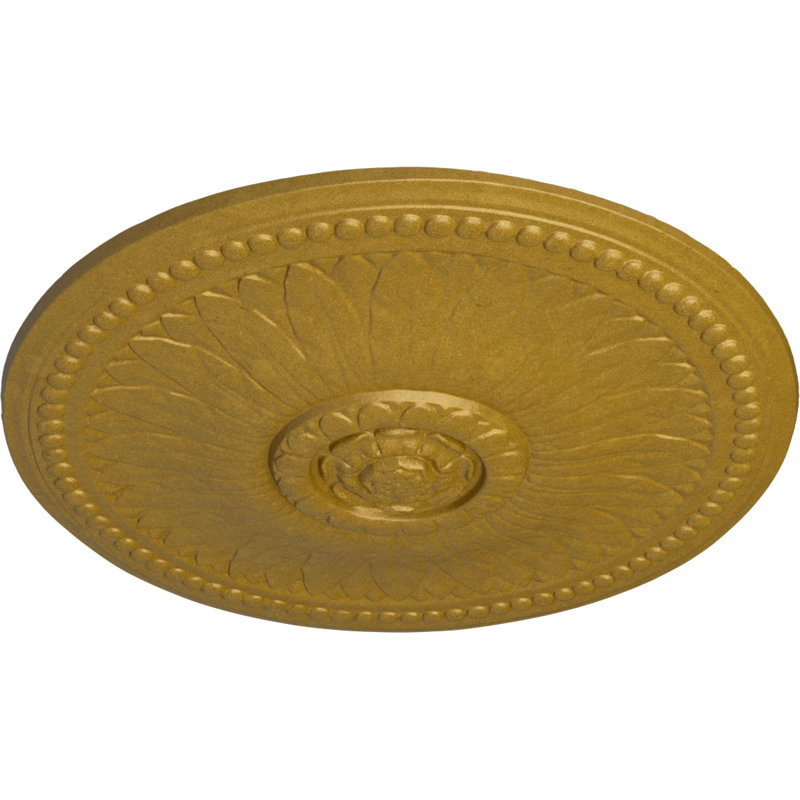Endurathane Richmond Ceiling Medallion, 18"OD x 1 3/8"P (Fits Canopies up to 2 5/8"), Hand-Painted Americana Crackle Finish