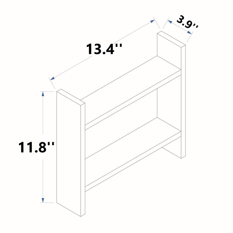 Tablette de rangement pour cuisine à 2 niveaux, 2, Noyer