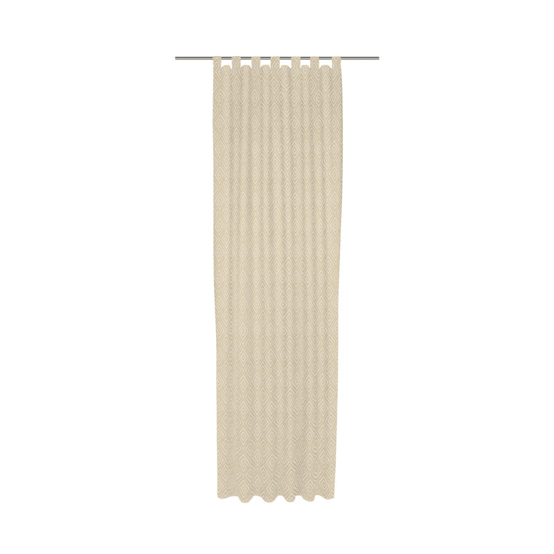 Abdera Room Darkening Curtains Single Panel, 225cm H x 132cm W, Gold
