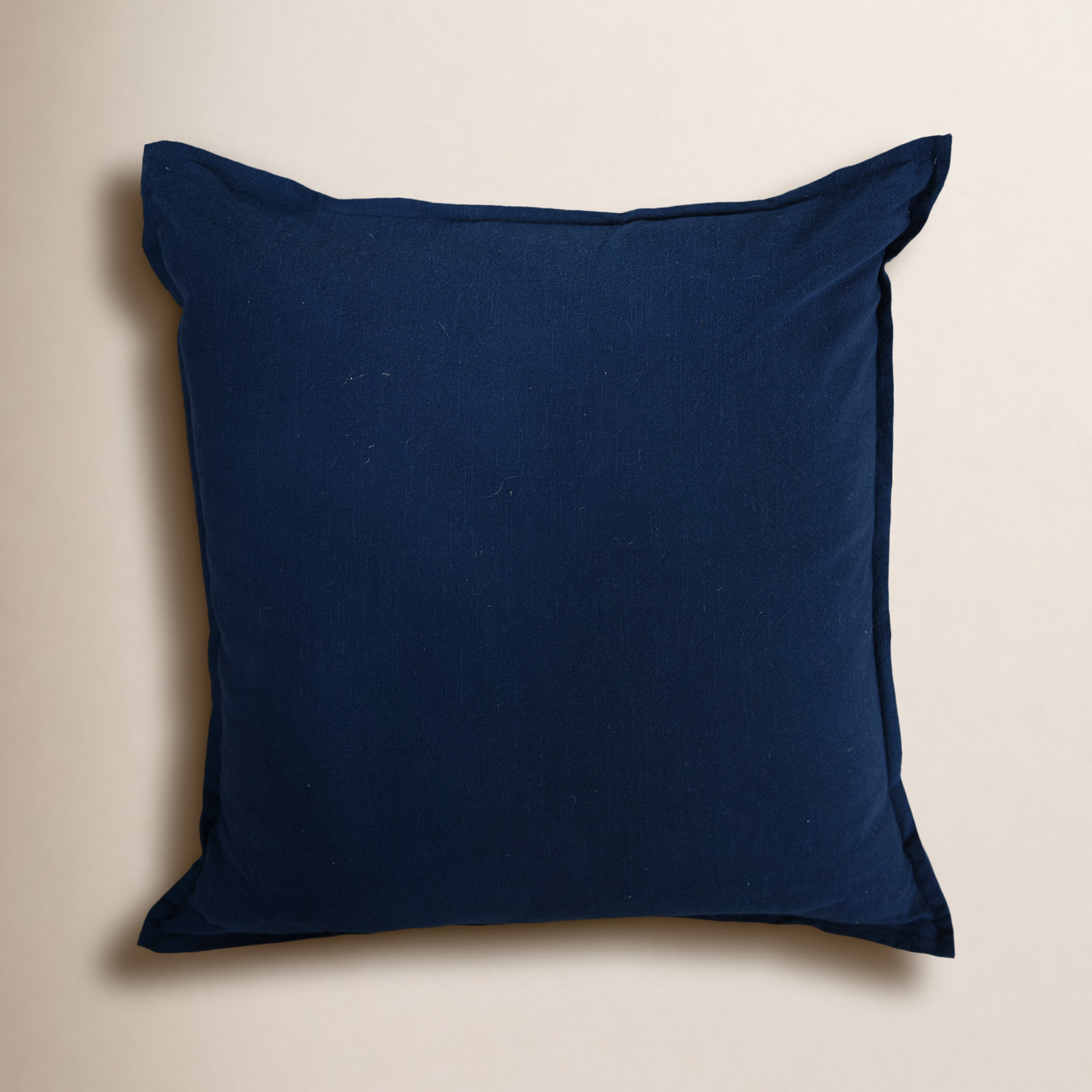 20" x 20" Cotton Throw Pillow, Navy, Down Fill