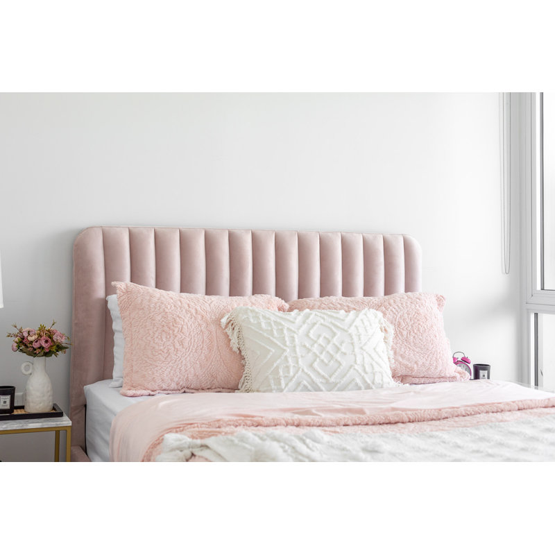 Lit plateforme Aykah Privé, Rose, Très grand