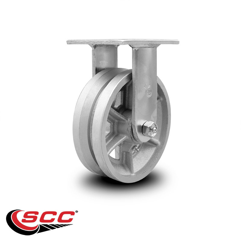 V Groove Semi Steel Rigid Caster with Ball Bearing