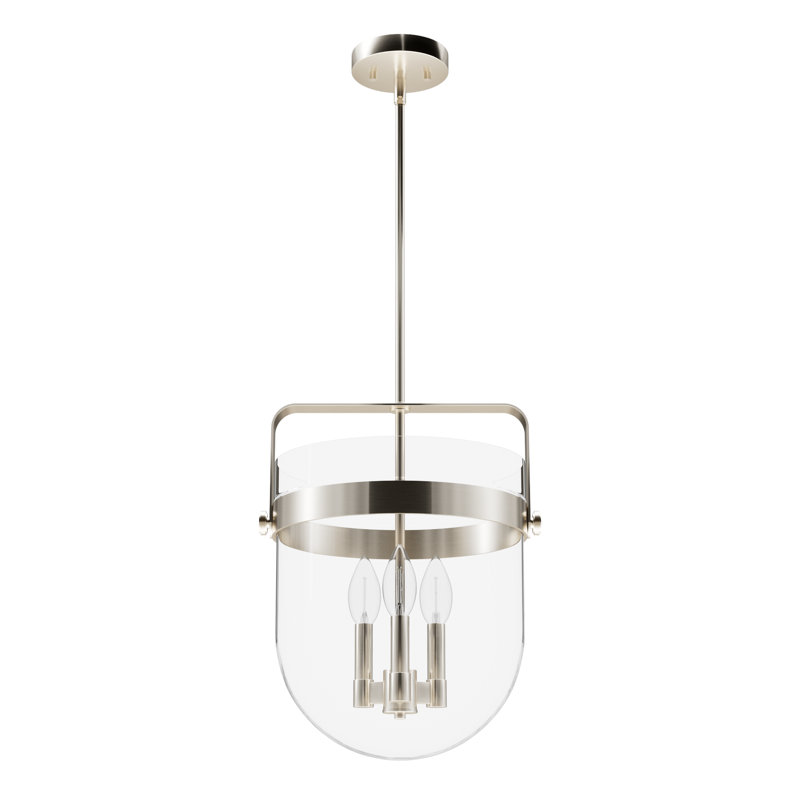  3 - Light Urn Pendant, Brushed Nickel