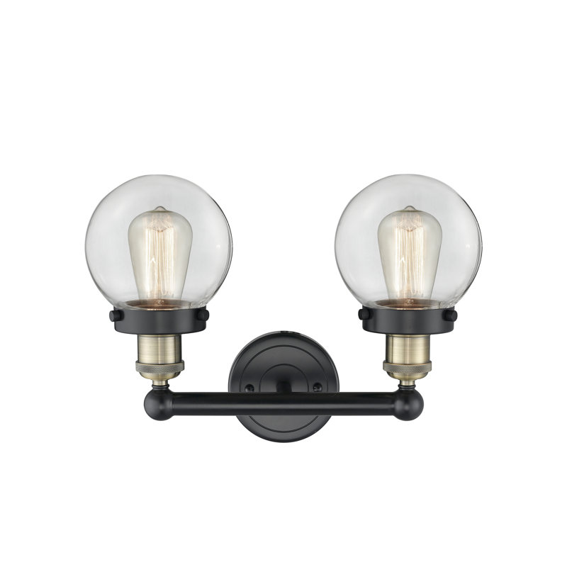 Alphonsa 2 - Light Dimmable Vanity Light, Clear, Black Antique Brass