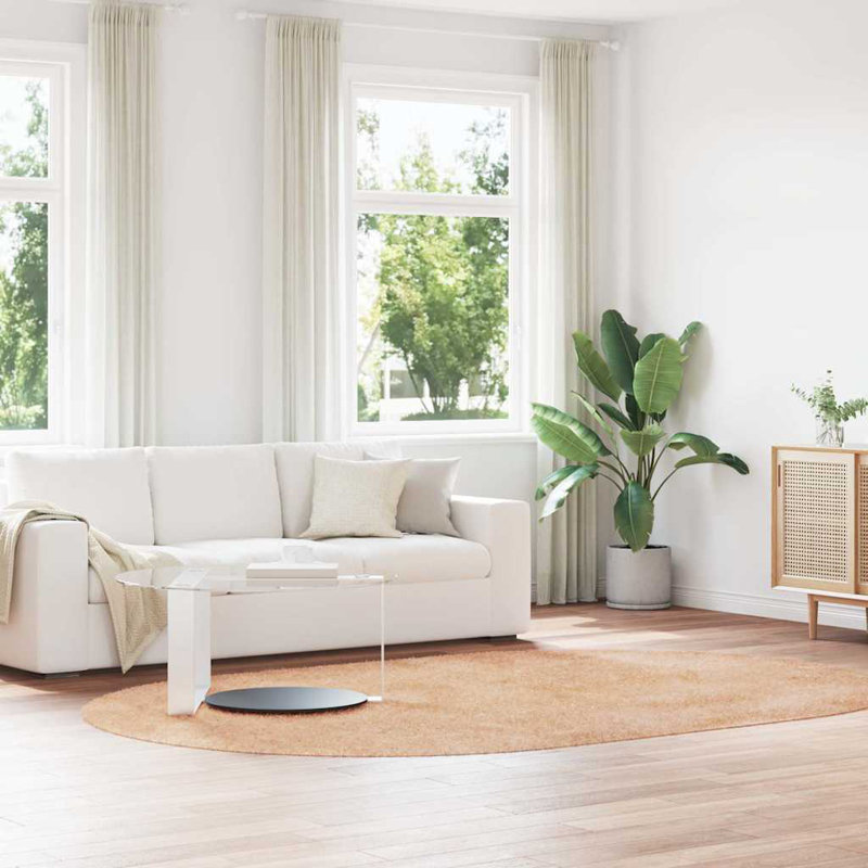 Solid Colour Area Rug, Oval 200 x 300cm
