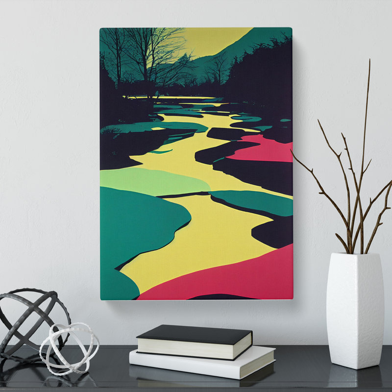 Colourful Stream - Wrapped Canvas, 60cm H x 40cm W x 3cm D