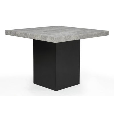 Meuble de salle à manger à hauteur de comptoir carré 1 pièce gris patiné
