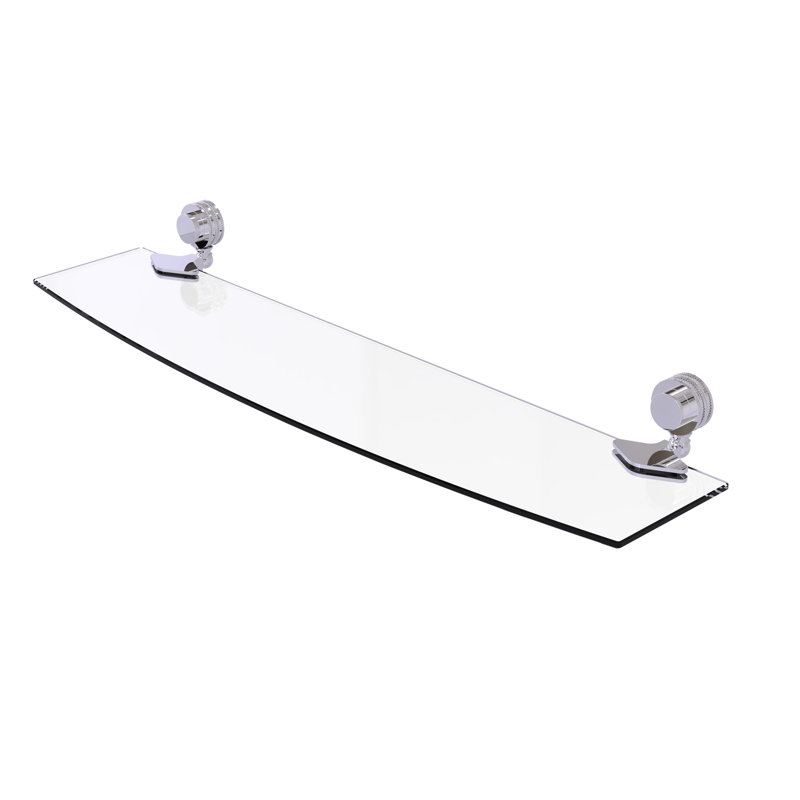 Venus Bracket Shelf, Polished Chrome, 2" H x 24" W x 5" D