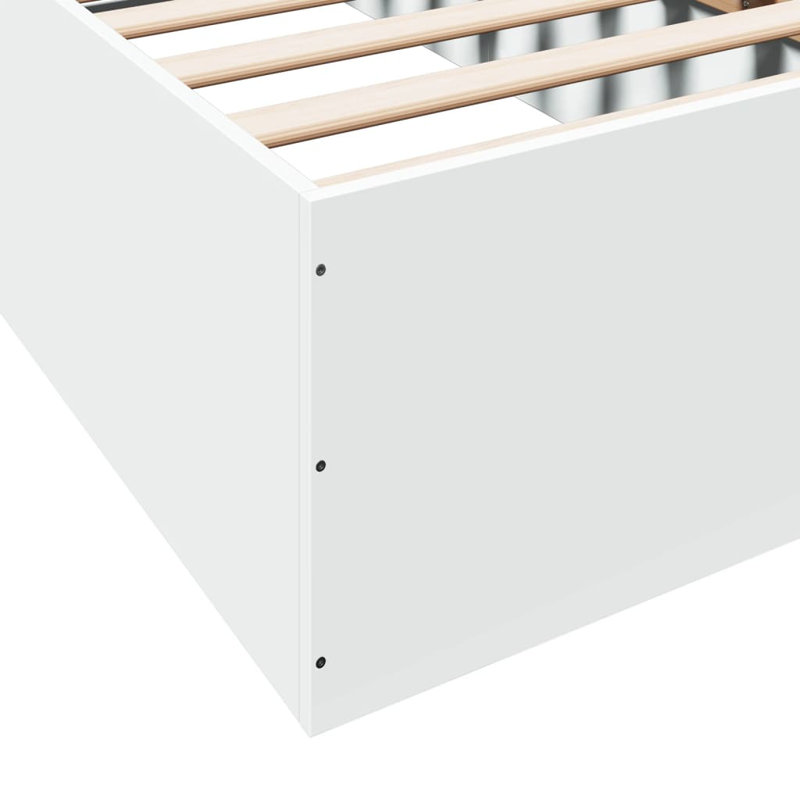 Vidaxl Bed Frame Engineered Wood, White, Small Single (2'6)