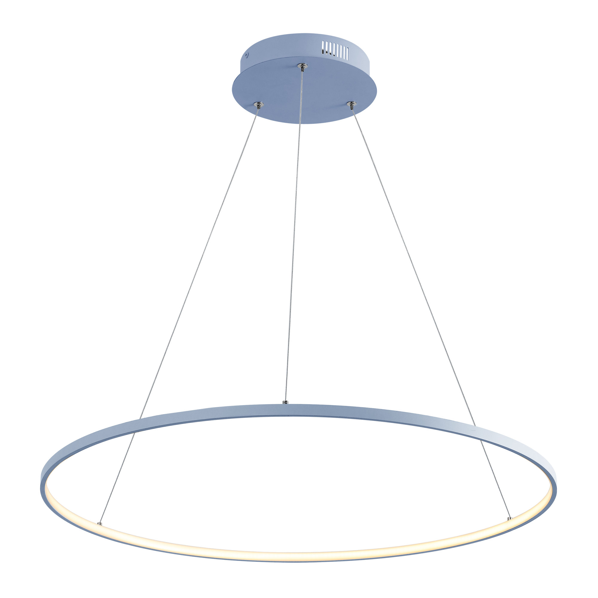 Odin Single Light Dimmable LED Pendant, Blue, 0.75" H x 34.88" W x 34.88" D