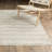 Telisa Modern Linear Ladder-Stitch Ivory / Brown Area Rug-1589840730