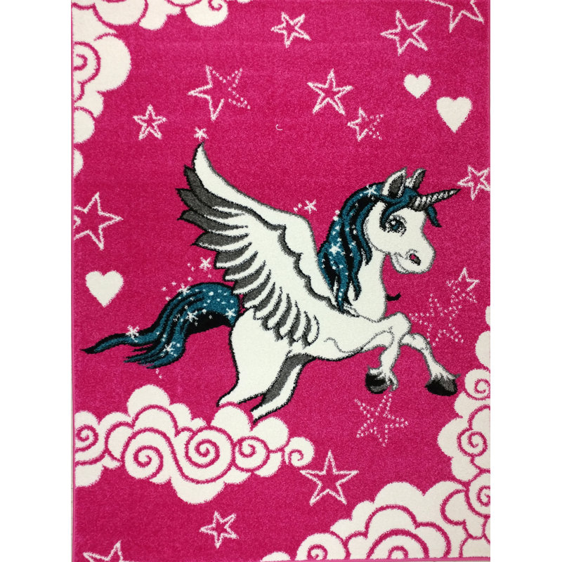 Tapis pour chambre d'enfant Angelia, Rectangle 5 pi 3 po x 7 pi 3 po