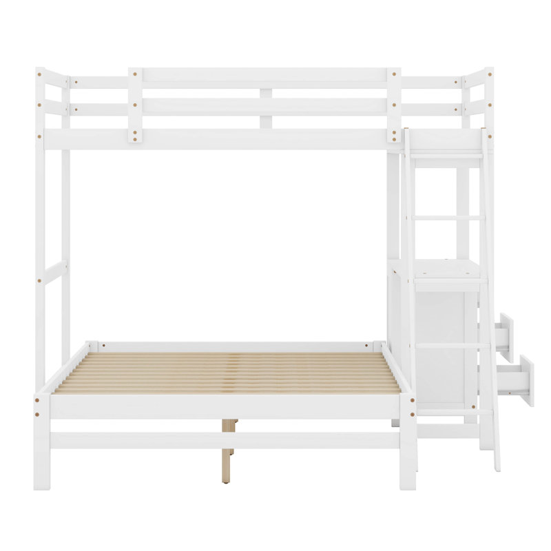 Twin over Full 3 Drawer Standard Bunk Bed with Built-in-Desk by Cosmic
