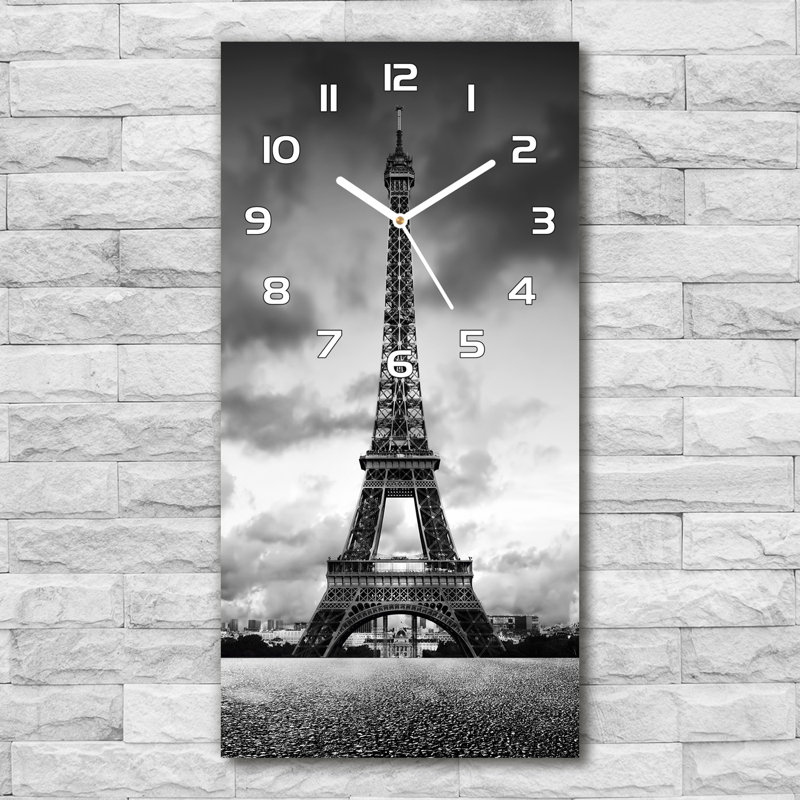Jahasia Glass Wall Clock, Grey/White