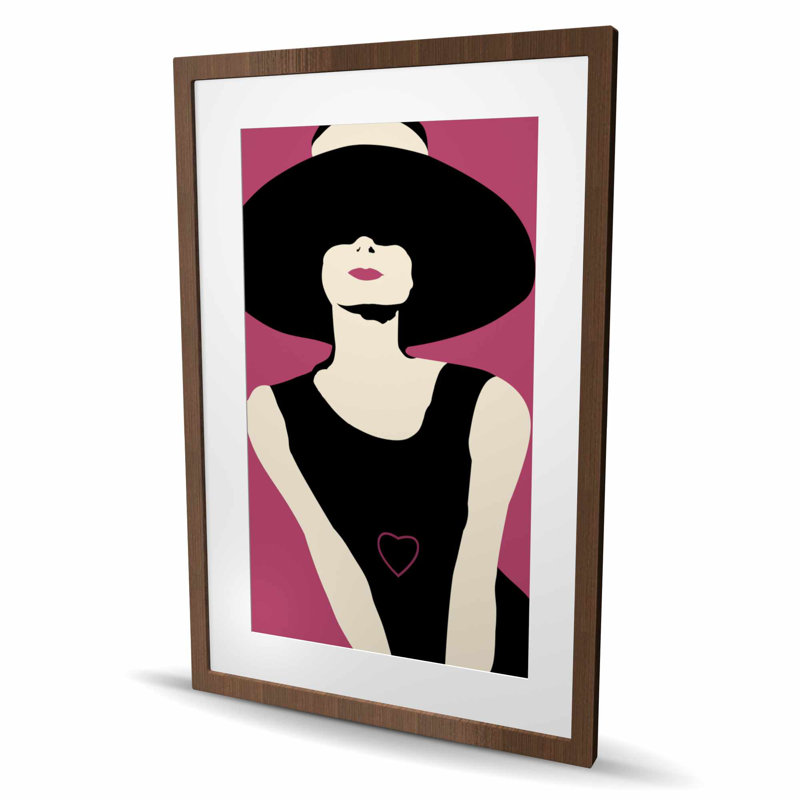 Mon cœur à moi - reproduction encadrée mat pour décoration intérieure, Brun