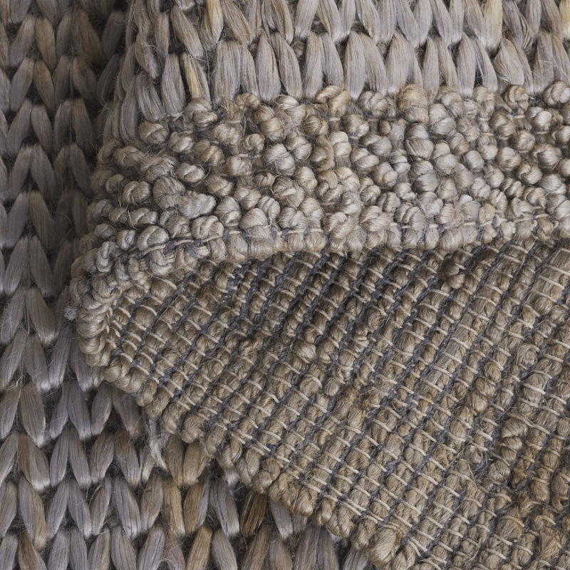 Natural Fiber Handwoven Jute Rug, Square 6'