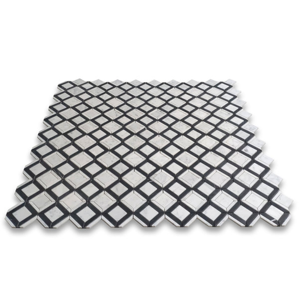 11" x 11" Marble Random Mosaic Wall & Floor Tile