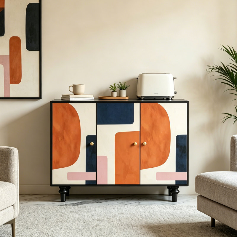 Buffet artistique et élégant à grande capacité, H 35,43 po x l 47,24 po x P 15,75 po