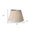 19" Ash Slanted Pleated Tafetta Lampshade-645898316-645898314