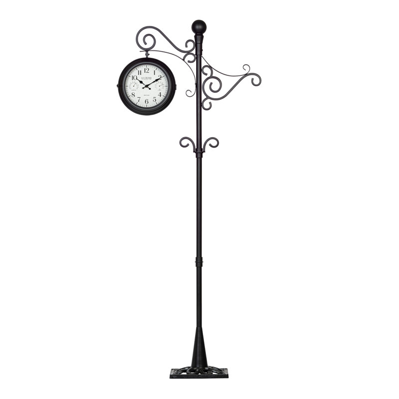 72.04 in. H Aluminum Floor Clock