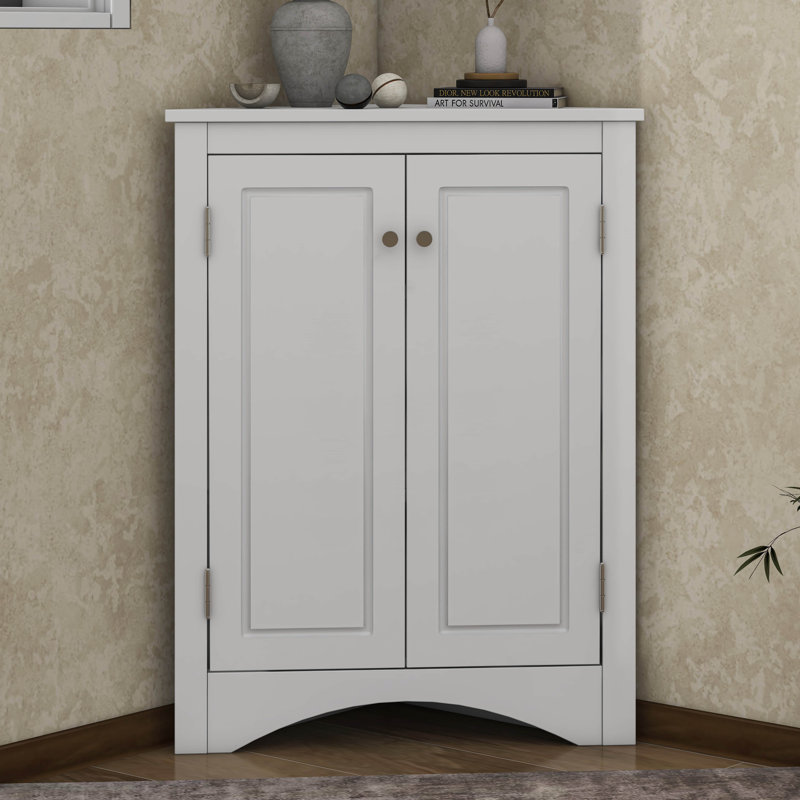 Corner Cabinet With Adjustable Shelves And Doors