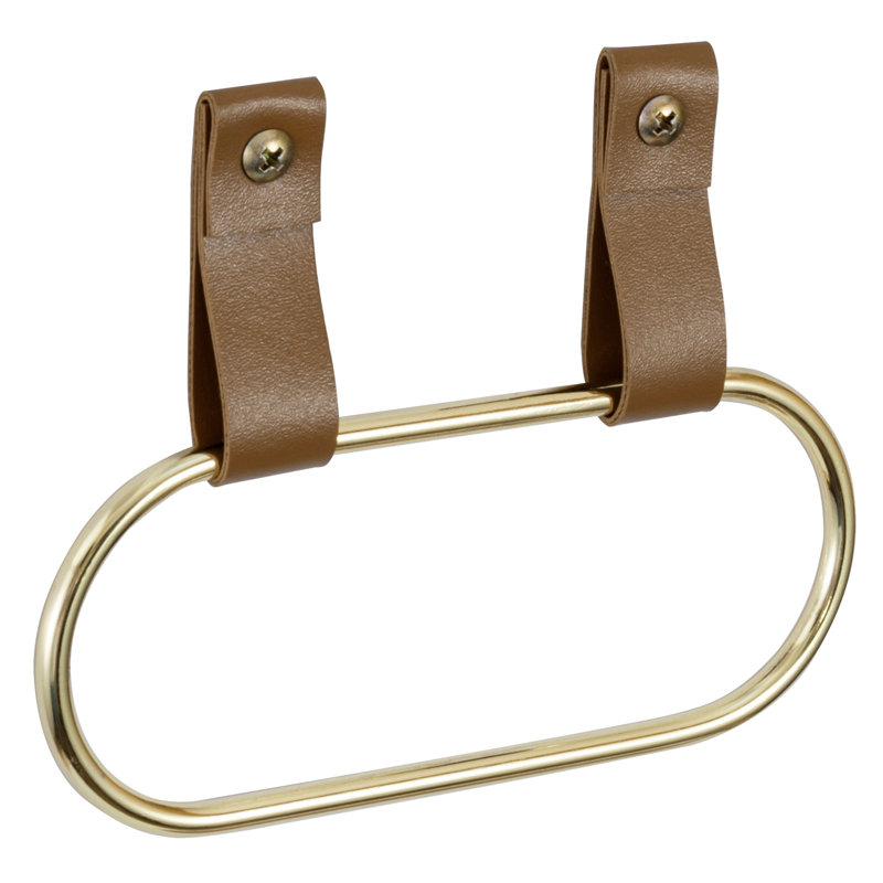 Bathroom Oval Brass Tone Hand Towel Rings