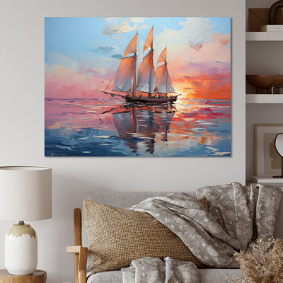 Voilier chromatique sur toile