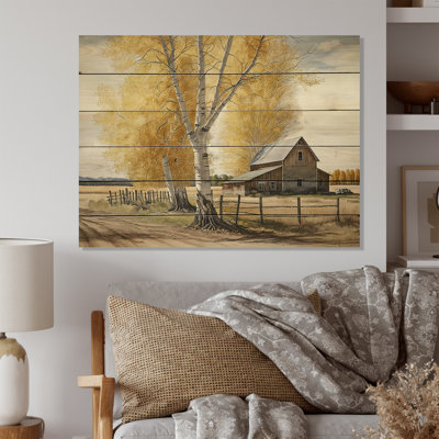 Yellow Barn In Spring VII - Print